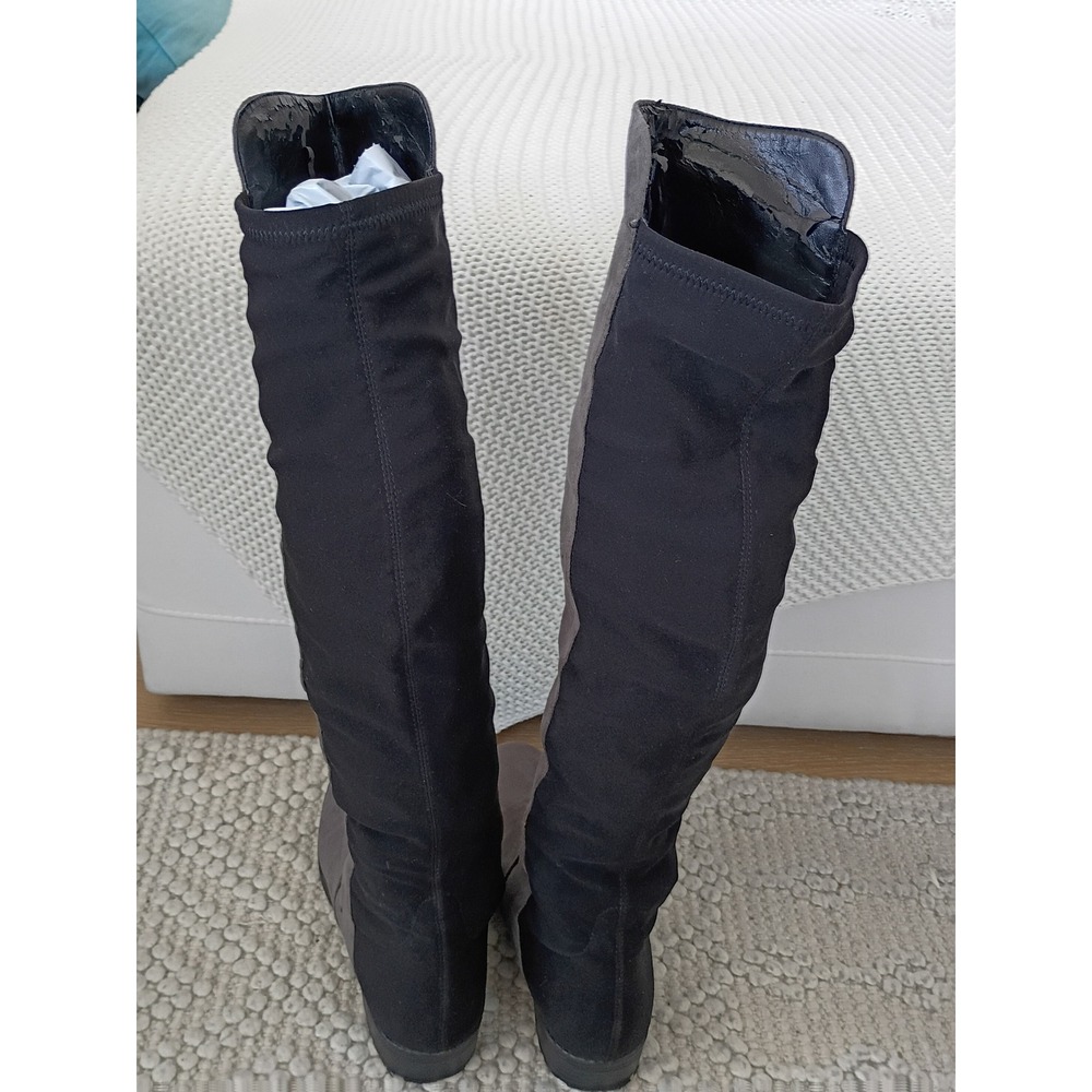 GUESS Womens Grey Black Stretch Over The Knee Flat Boots 8.5M $149 - Picture 6 of 9
